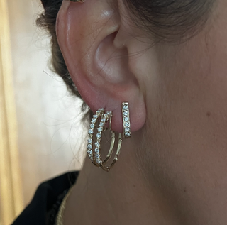 STUDDED VINE HOOPS