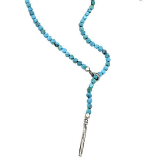 LITHE LARIAT, TURQUOISE ANGLED SQUARE