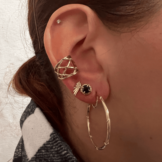 VINE HOOPS, 14KY 1.5"