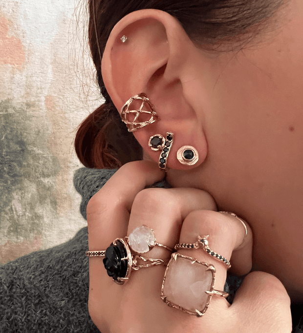 STUDDED MAINSTAY CUFF HOOPS, 2.2MM