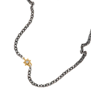 STUDDED STAR CHAIN, MIXED METAL
