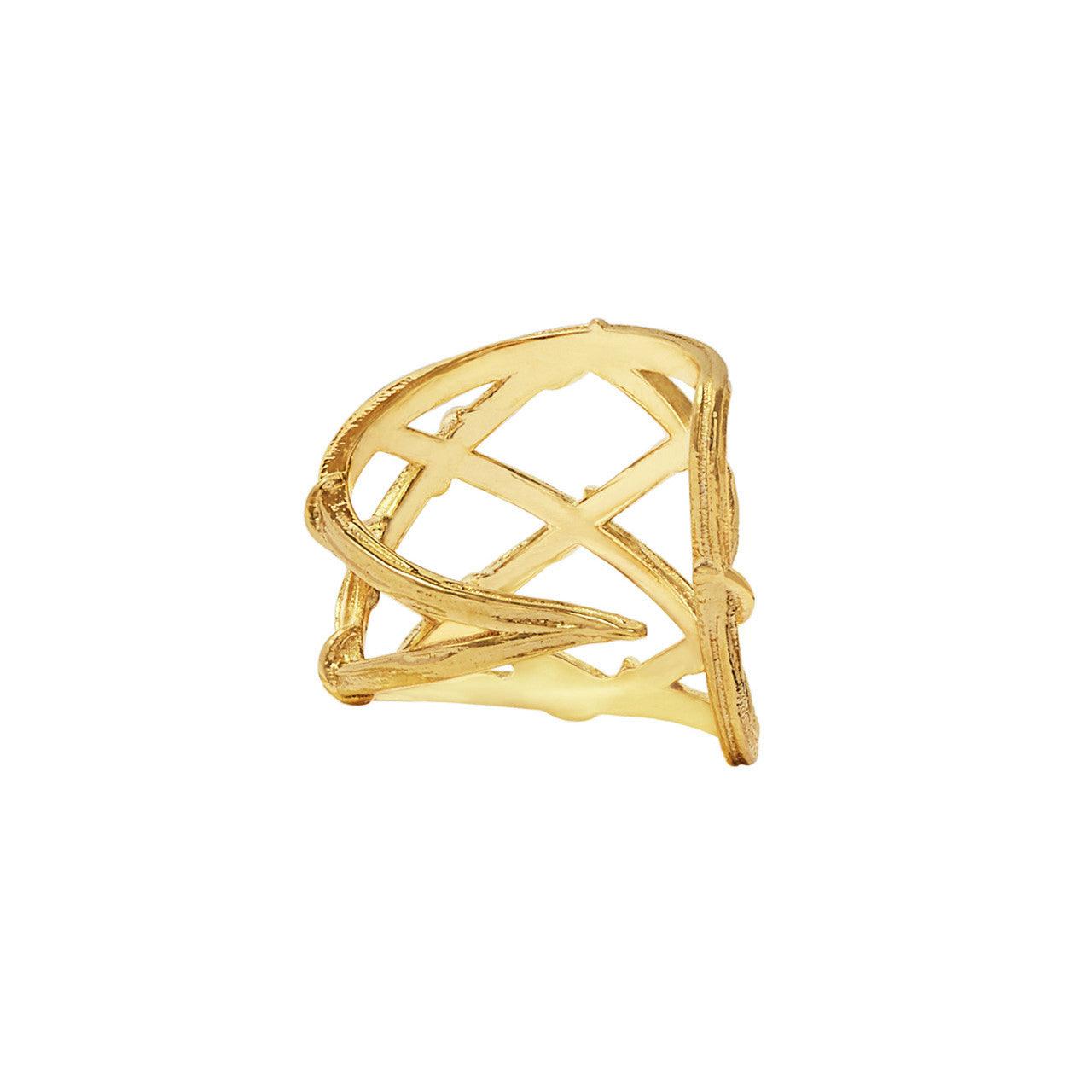 GLADIATOR FISHNET EAR CUFF, GOLD – Karen Karch