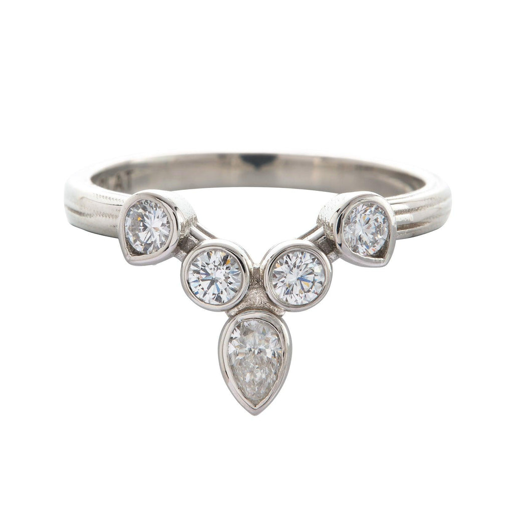TURNED OUT INVINCIBLE TIARA RING PLATINUM DIAMOND – Karen Karch
