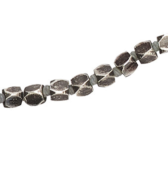 LITHE LARIAT, SILVER BEADS