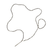 LITHE LARIAT, SILVER BEADS