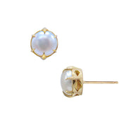 MYSTICAL CROWN STUDS, 8MM PEARL 10KY