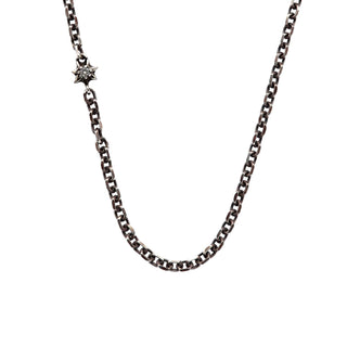 STUDDED STAR CHAIN, SILVER 2.6MM