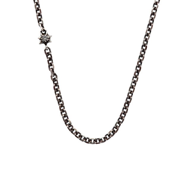 STUDDED STAR CHAIN, SILVER