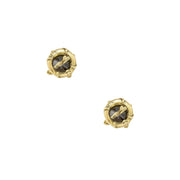 VINE & THORN STUDS, 6MM BLACK DIAMOND