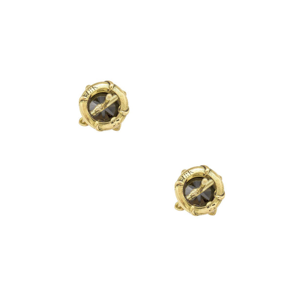 VINE & THORN STUDS, 6MM BLACK DIAMOND